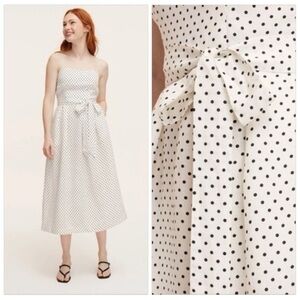 Kate Spade X Target Midi Dress Cream Black Polka Dot Women's XXL *NO BELT